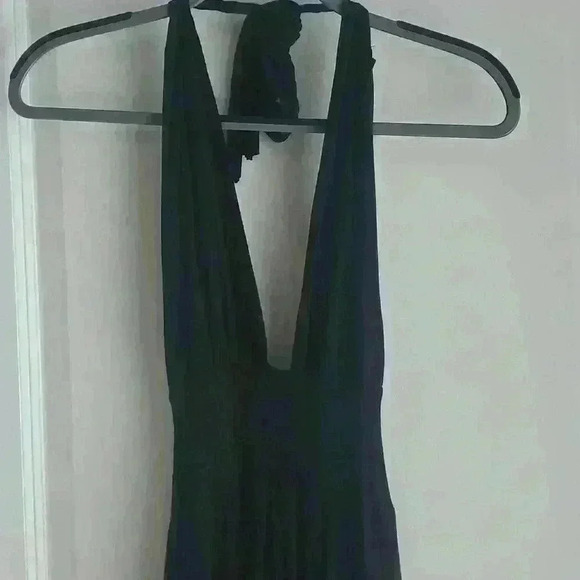 Black TART Halter Deep V dress. SZ XS. - Picture 2 of 7